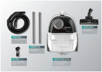 Пылесос GORENJE VC 1701 GACWCY белый фото 37449