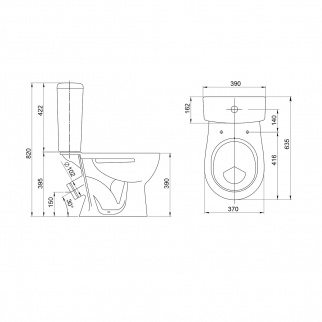 Унитаз Компакт ОРИОН Воротынск (+креп+арматура+сид) фото 46590