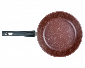 Сковорода Горница 240/65 мм съемная ручка (софт тач), без крышки, серия "Шоколад" фото 35786