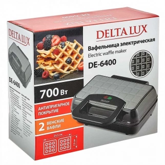 Вафельница эл.ДЕЛЬТА LUX  DL-6400 ВЕНСКАЯ фото 52217