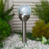 Светильник сад. SMARTBUY SBF-103 37см, на солнечной батарее, нержавеющая сталь, стекло фото 35728