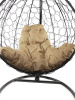 Качели-Кресло подвесное Кокон "Капля" с ротангом чер. фото 40119