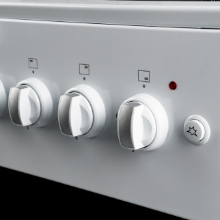 Газ.плита комб SMILE SM6GE161 белый (г/к, стекл.кр, чугун, подсв., роз фото 50739