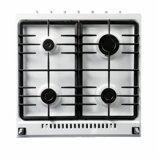 Газ.плита комб SMILE SM6GE161 белый (г/к, стекл.кр, чугун, подсв., роз фото 50745