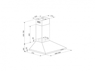 Вытяжка кухонная ОАЗИС KB - 50S (А)  фото 30545
