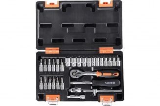 Набор инст. ВИХРЬ 1/4 CrV пластиковый кейс 29пр. (73/6/7/1) фото 53389