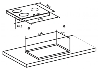 Варочная панель ОАЗИС P-MWRP фото 53643