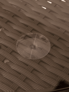 Стол пл. RATTAN круглый Антрацит со стеклом   фото 38514
