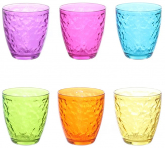 Набор цветных стаканов Сэнд Казанова, 270 мл, 6 шт фото 38272