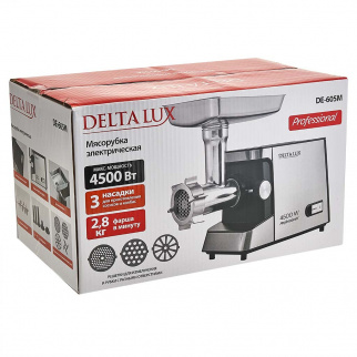 Мясорубка эл. ДЕЛЬТА DE-605M LUX нерж. (4500Вт) фото 51817