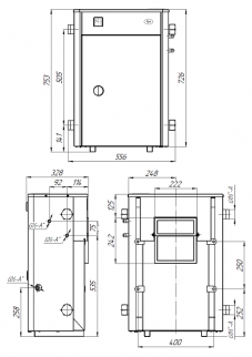 Котел газ. ЛУЧ КСГ-12 (П)/закр.кам.(+комплект дымохода) фото 48574