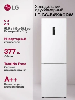 Холодильник LG GC-B459 AQQW белый фото 54941
