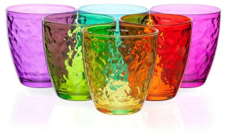 Набор цветных стаканов Сэнд Казанова, 270 мл, 6 шт фото 38276