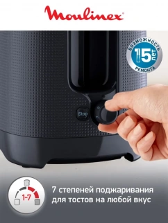 Тостер MOULINEX LT2М0810 черный фото 52432