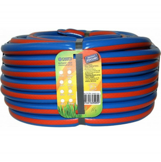 Шланг Гидроагрегат ПВХ-арм D20, 3/4", 20м, Усил. с фитингом Синий пол(бухта) фото 45534