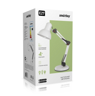Светильник настольный SMARTBUY Е27 (SBL-DL-E27-w) на основании белый фото 40770