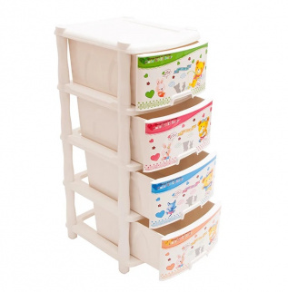 Комод пл. 4х-яр ЭЛЛАСТИК с рис. МИШКИ фото 46502