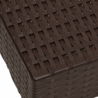 Столик журнальный RATTAN Элластик квадрат. Коричневый фото 46489