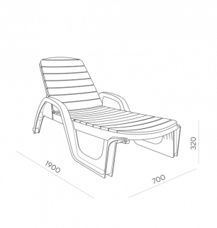 Шезлонг ПРОВАНС Элластик Грэй фото 46498