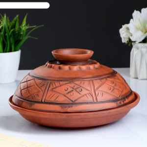 Блюдо кер. д/блинов с/кр. 1.5л, молочение, 12037123829 Кунгурская керамика фото 53257