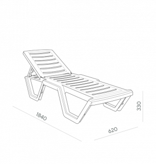 Шезлонг АТЛАНТ Элластик Грэй фото 46500