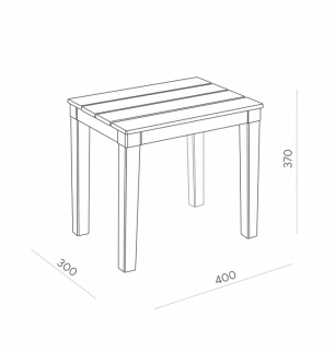 Столик пл. для Шезлонга 400*300*370 Элластик ПРОВАНС темно-зеленый фото 46495