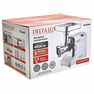 Мясорубка эл. ДЕЛЬТА DE-604M LUX бел. (4000Вт) фото 51805