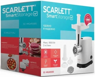 Мясорубка эл. SCARLETT SC-MG45S65 белый фото 51706