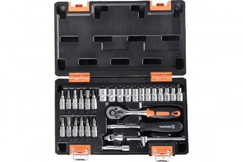 Набор инст. ВИХРЬ 1/4 CrV пластиковый кейс 29пр. (73/6/7/1)