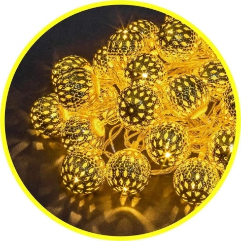 Гирлянда NAVIGATOR 14041 NGF-D003-30WW-230 золотые шарики (металл)