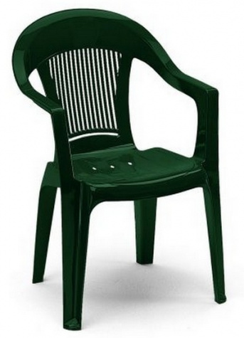 Кресло пластиковое ELLASTIC-ЭЛЕГАНТ темно-зеленый