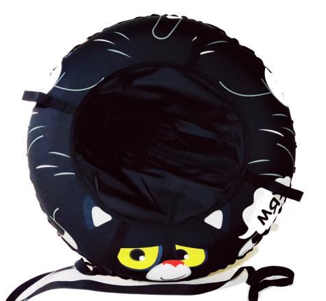 Санки-ватрушка "Черный кот PROFFI" 80см (Э4682)