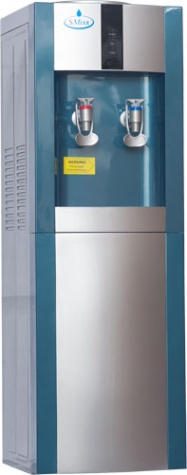 Кулер водяной SMixx напольный компрессорный 16L-B/E голубой/серый с холодильником