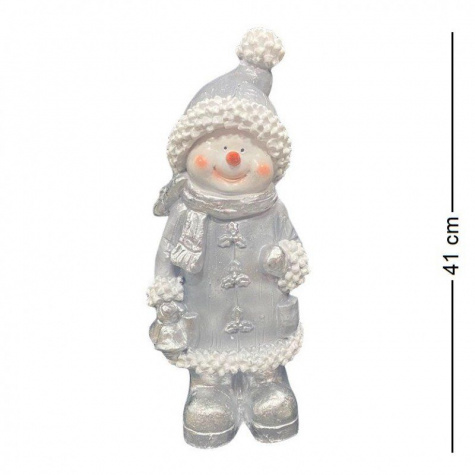 Снеговик с колокольчиком h41cм (НФ080)