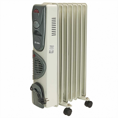 Радиатор масляный D07F-7 "DELTA", 1500 Вт, 7 секций, с вентилятором