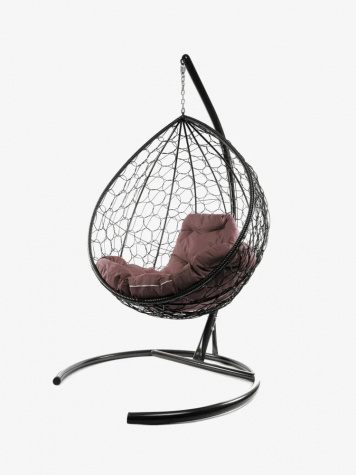 Качели-Кресло подвесное Кокон "Капля" с ротангом кор. (Модель 1)