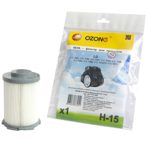 Фильтр HEPA OZONE H-15 для пылесосов LG